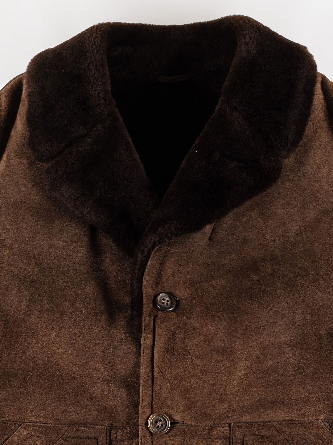 Vintage 70's Men Sheepskin Coat in BrownVN747