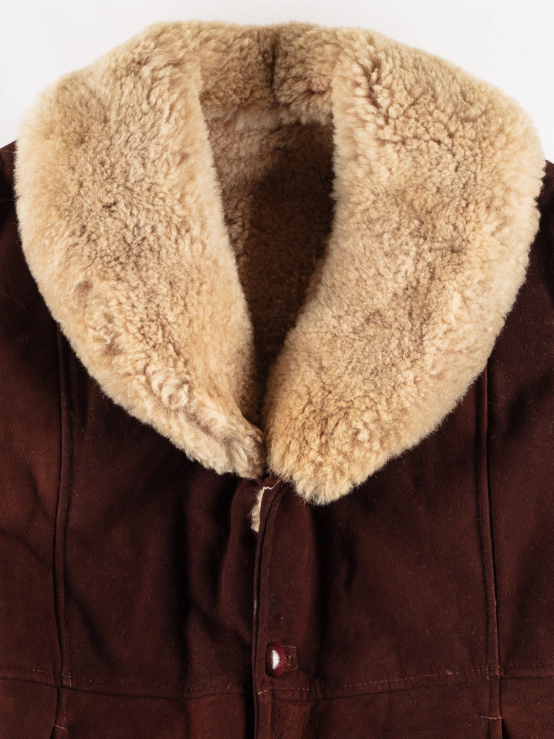 Vintage 70's Men Sheepskin Coat in BrownVN450