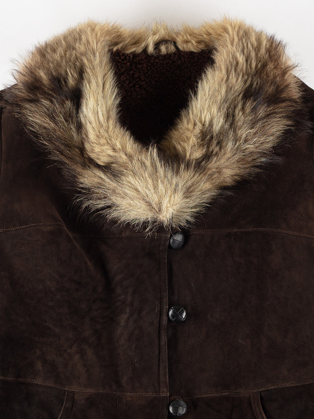 Vintage 70's Women Sheepskin Coat in BrownMN772