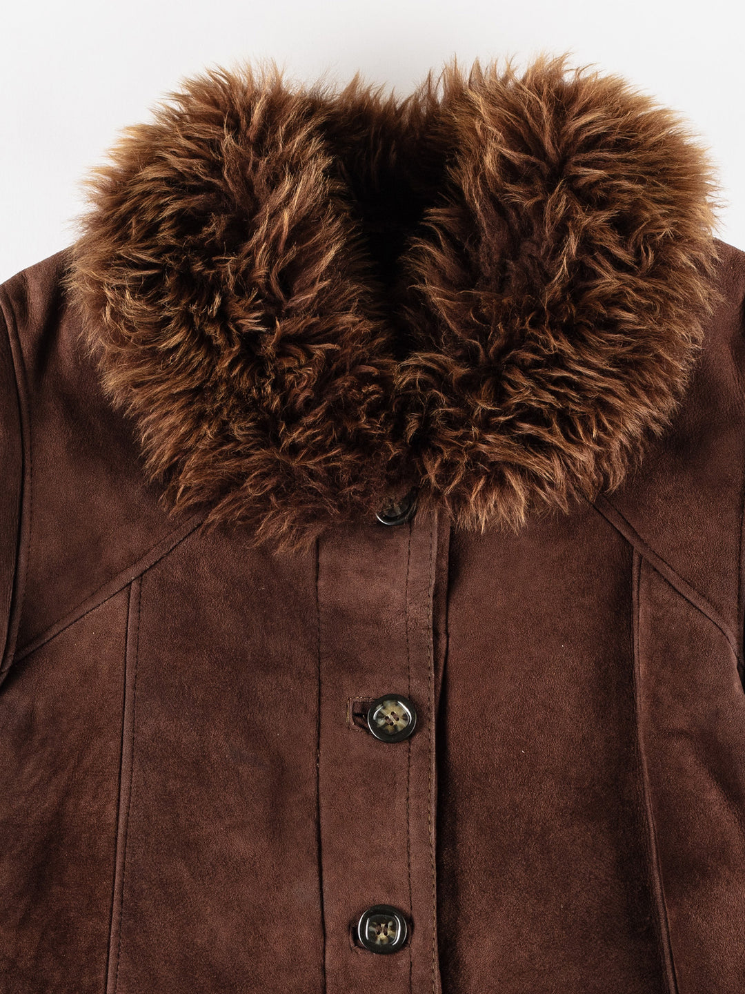 Vintage 70's Women Sheepskin Coat in BrownMN390
