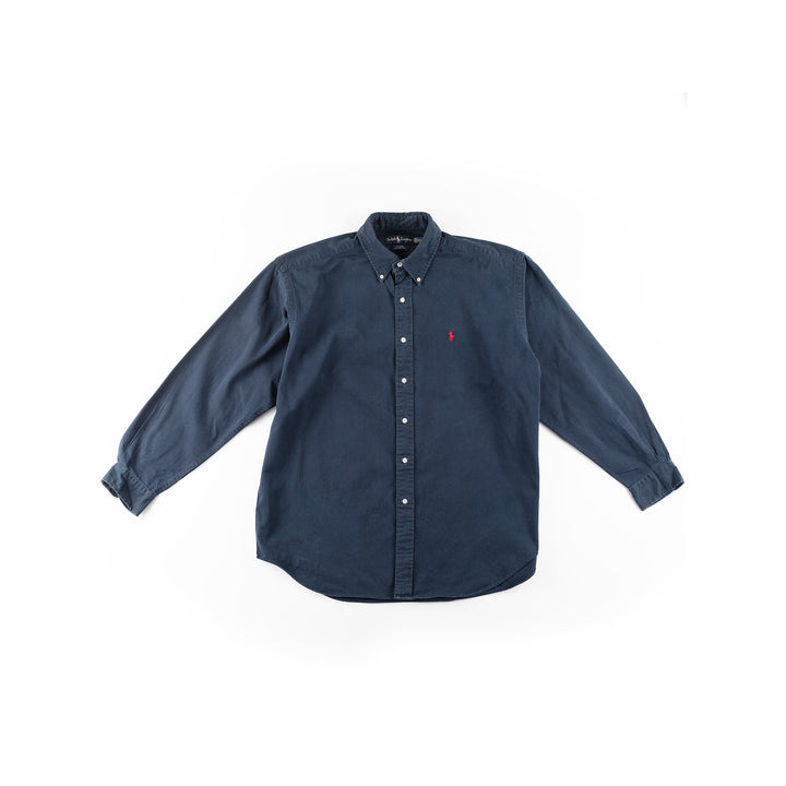 Vintage 2000. gadu vīriešu Ralph Lauren Blaire fit krekls zilā krāsā