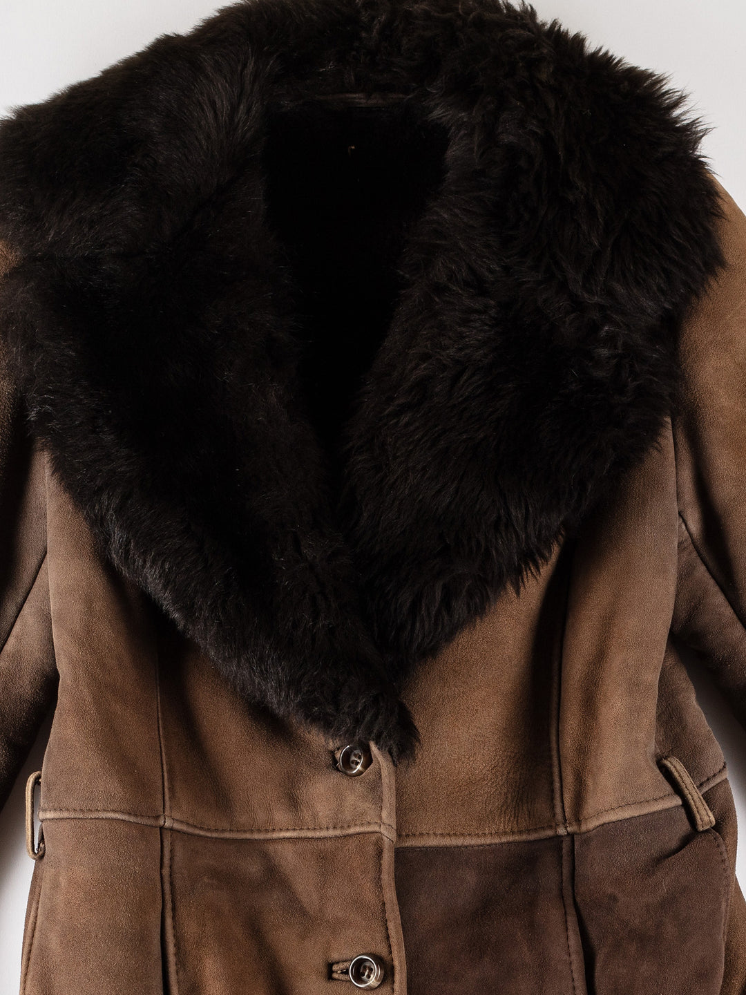 Vintage 70's Women Sheepskin Coat in BrownMN613