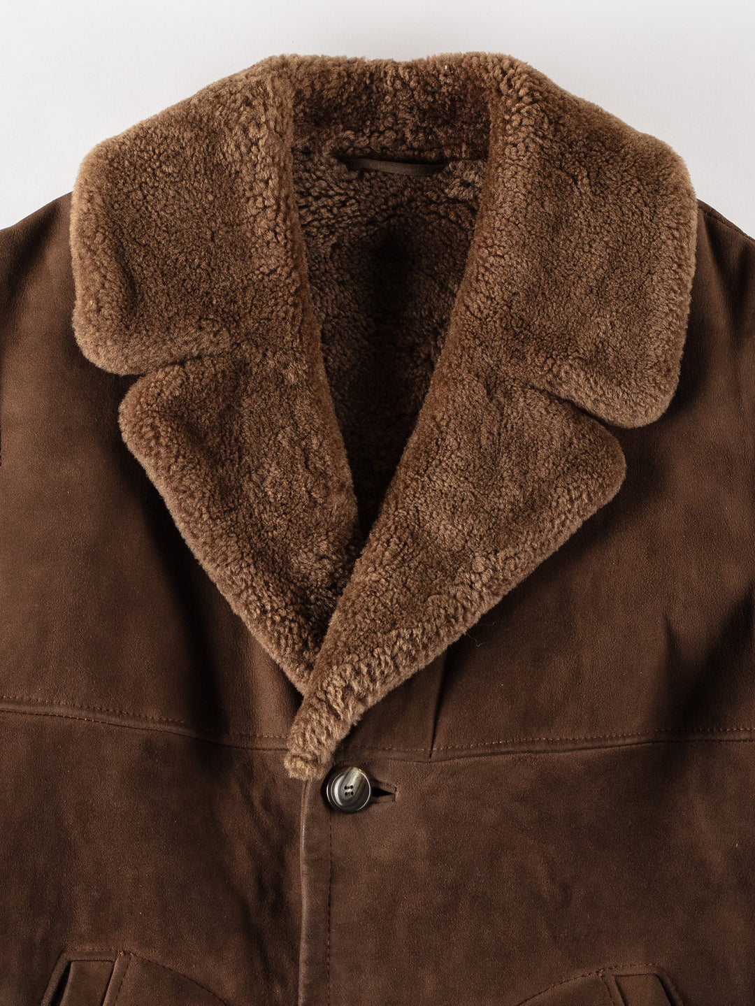 Vintage 70's Men Sheepskin Coat in BrownVN411