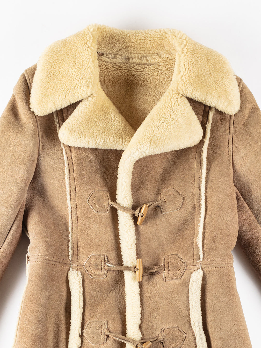 Vintage 70's Men Sheepskin Coat in BeigeVN314