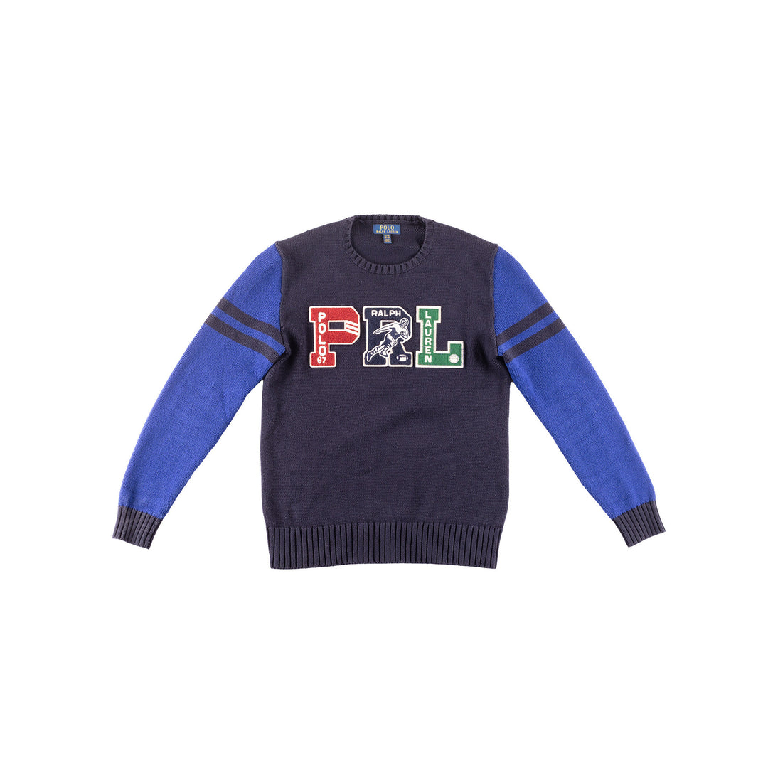 Vintage 00. gadu vīriešu Ralph Lauren džemperis zilā krāsā