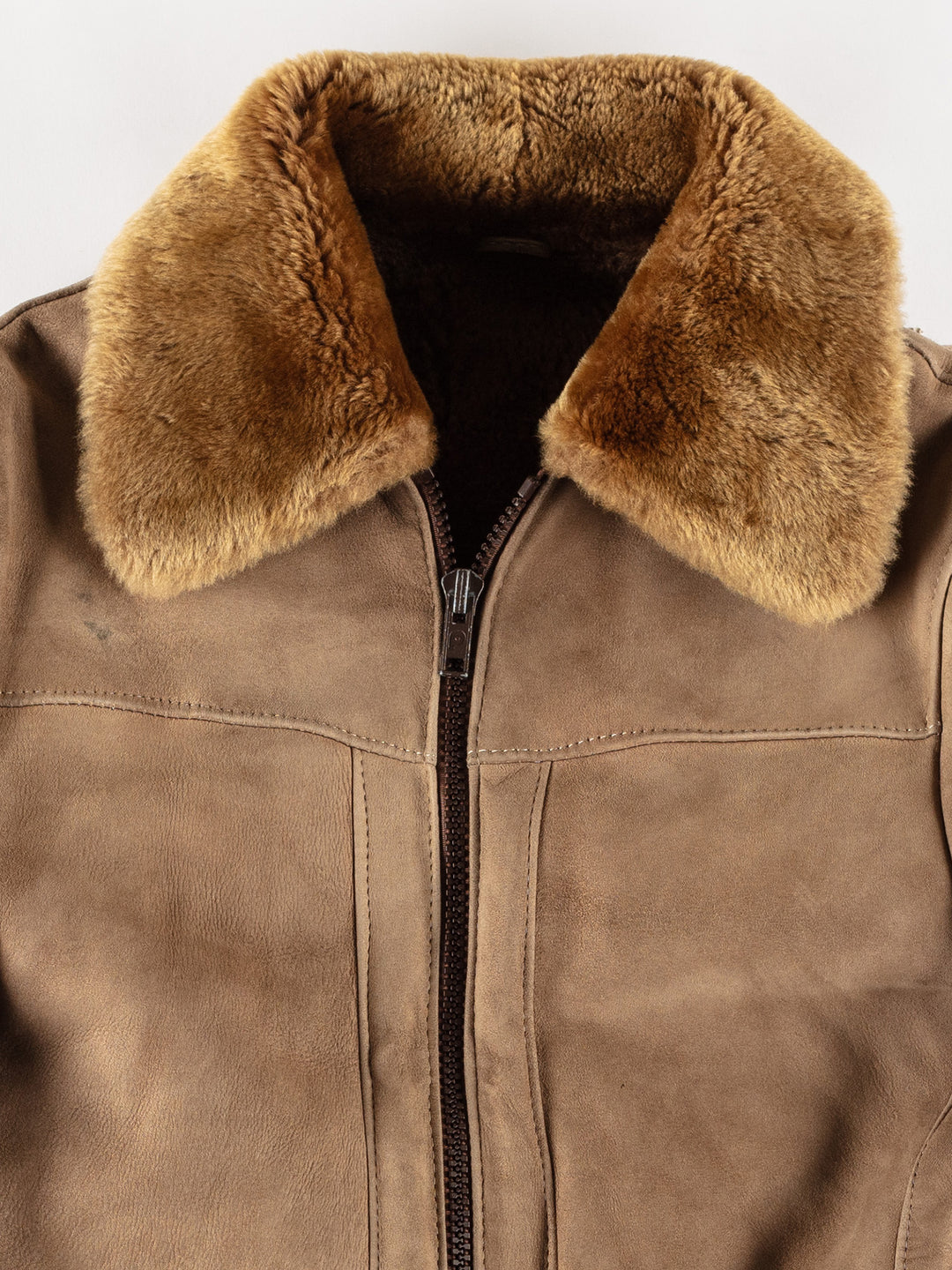 Vintage 70's Men Sheepskin Jacket in BeigeVN740