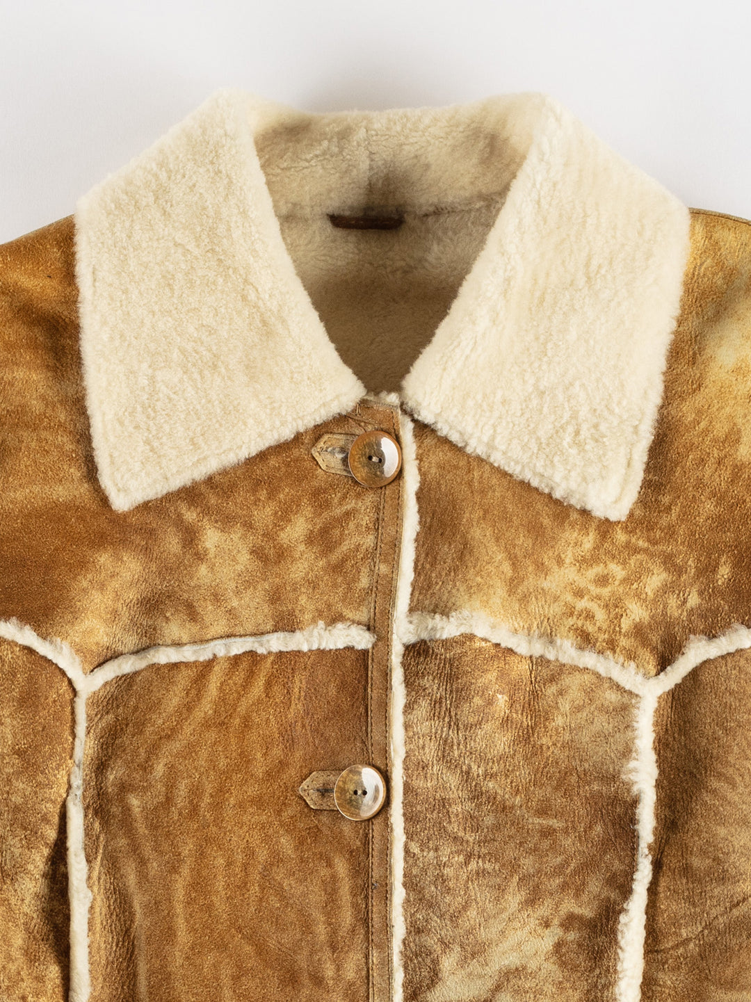 Vintage 70's Women Sheepskin Coat in BrownMN666