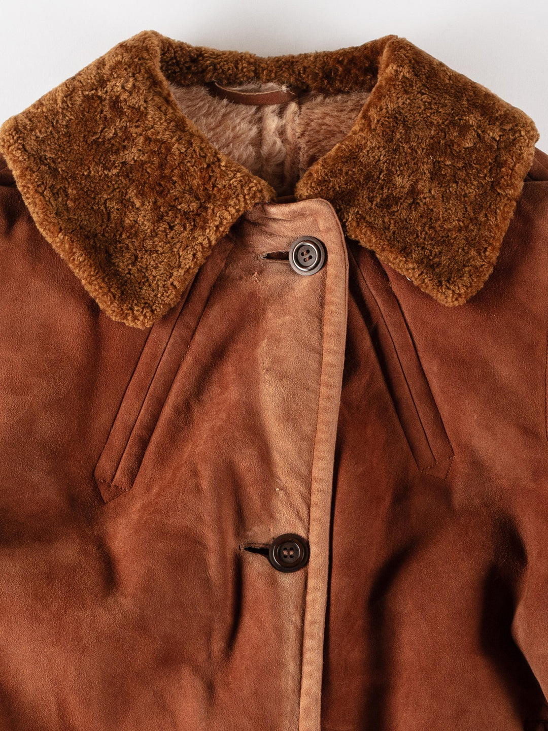 Vintage 70's Women Sheepskin Coat in BrownMN509
