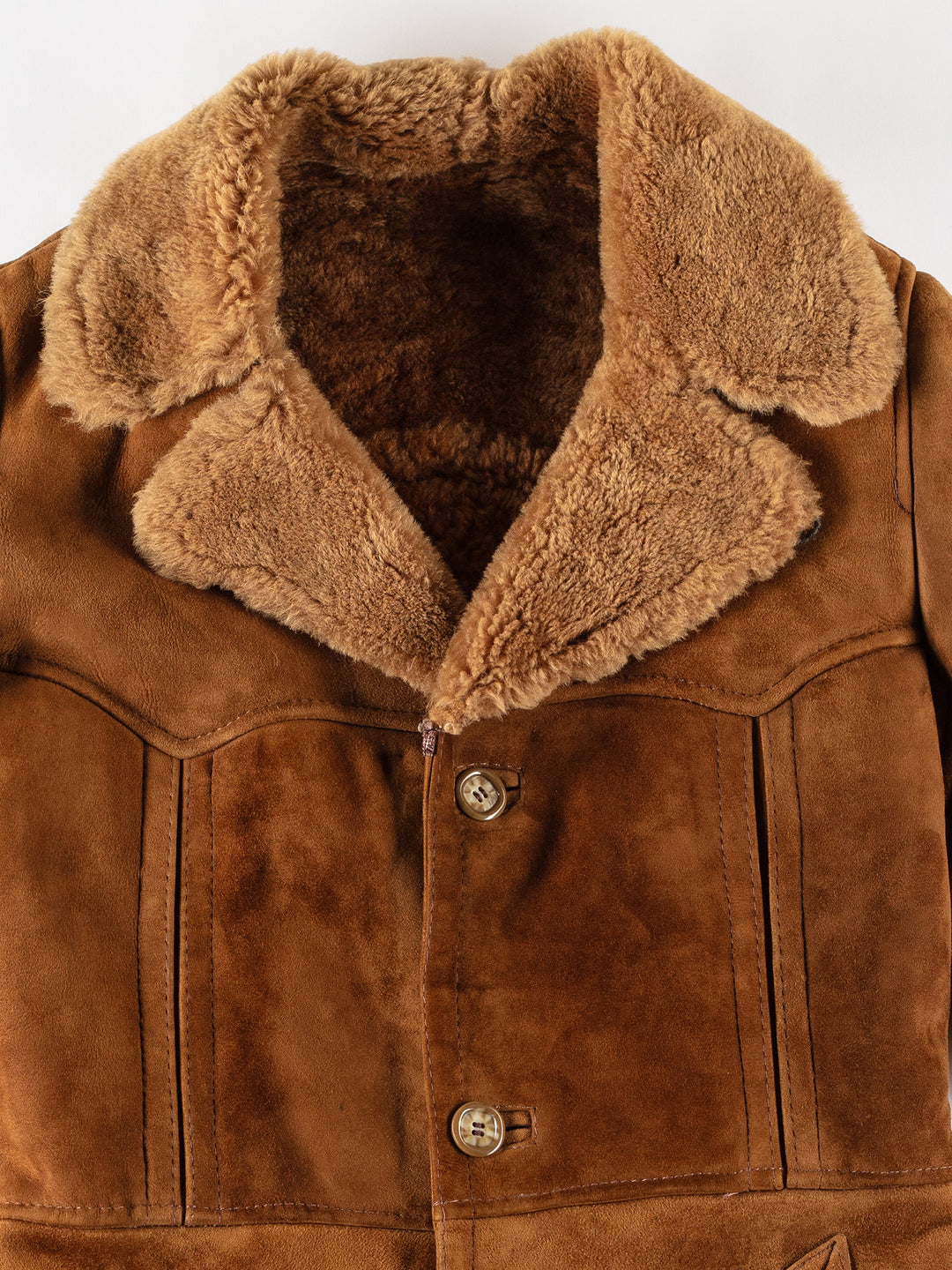 Vintage 70's Men Sheepskin Coat in BrownVN657