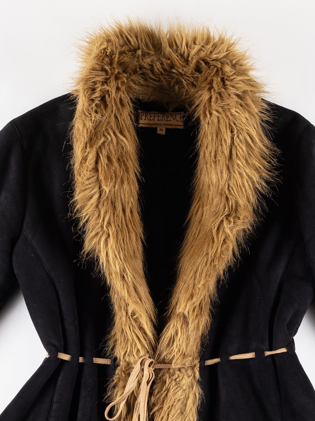 Vintage 70's Women Faux Sheepskin Coat in BlueMN654