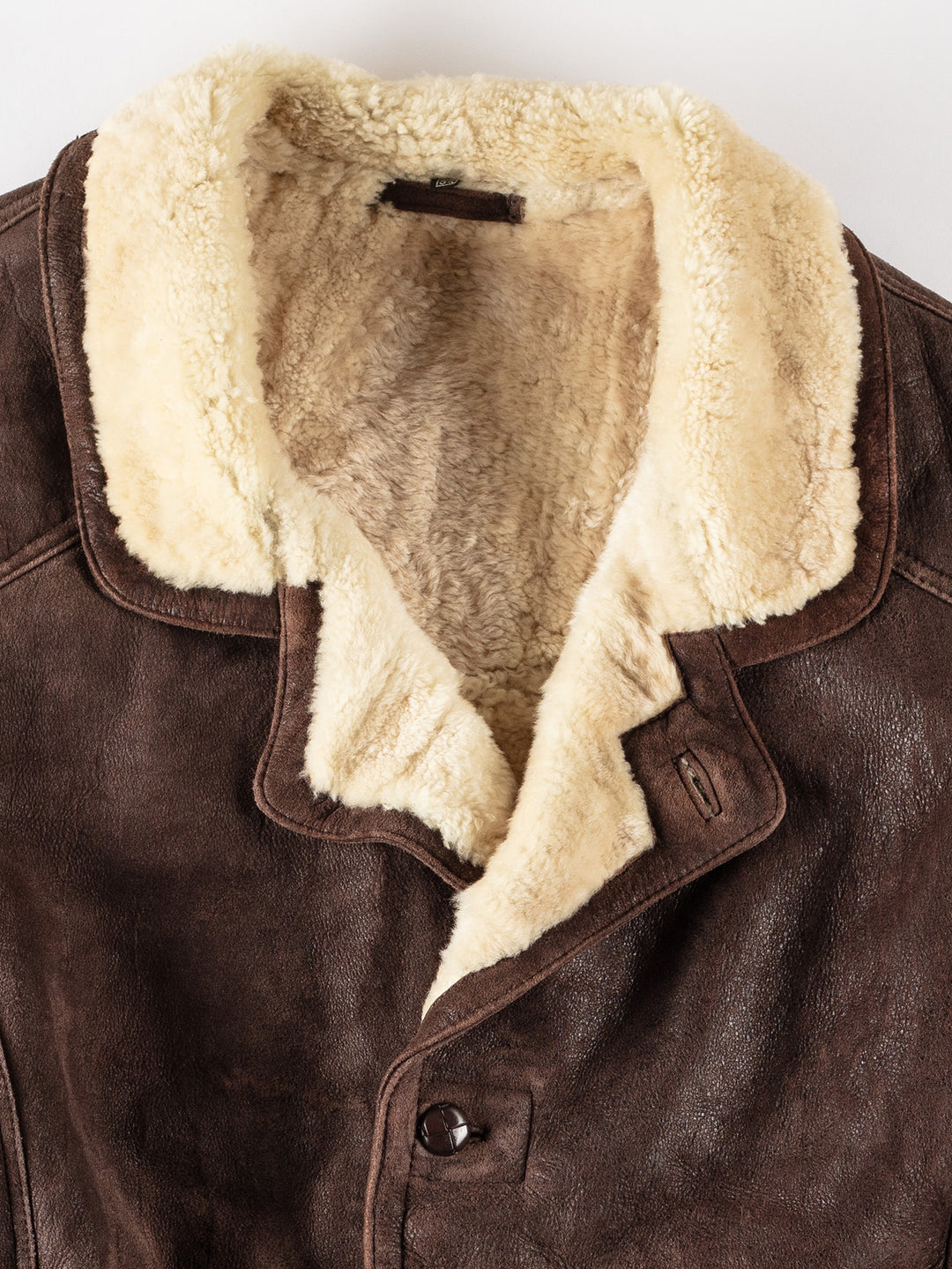 Vintage Men Sheepskin Coat in BrownVN509