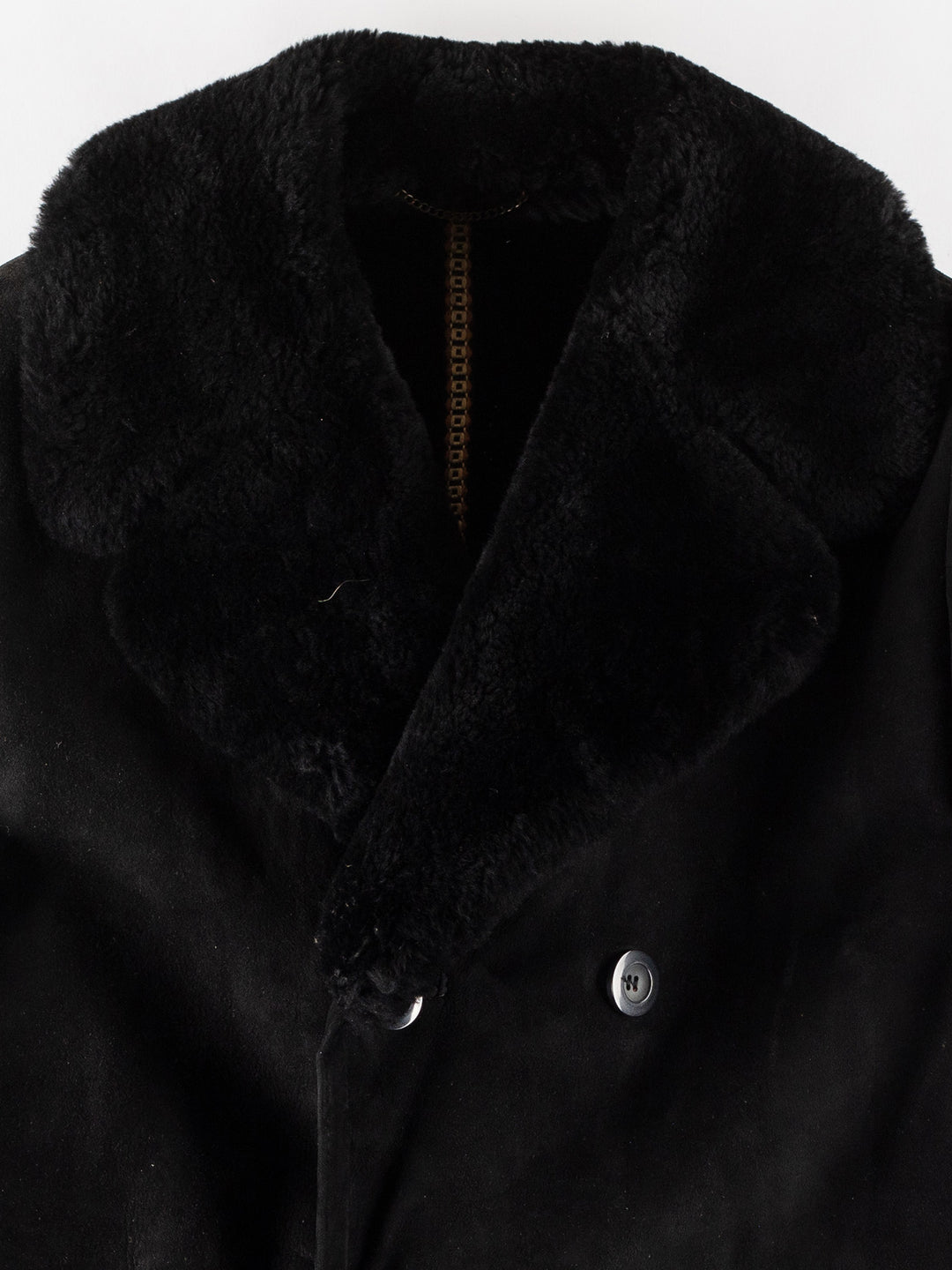 Vintage 70's Men Sheepskin Coat in BlackVN790