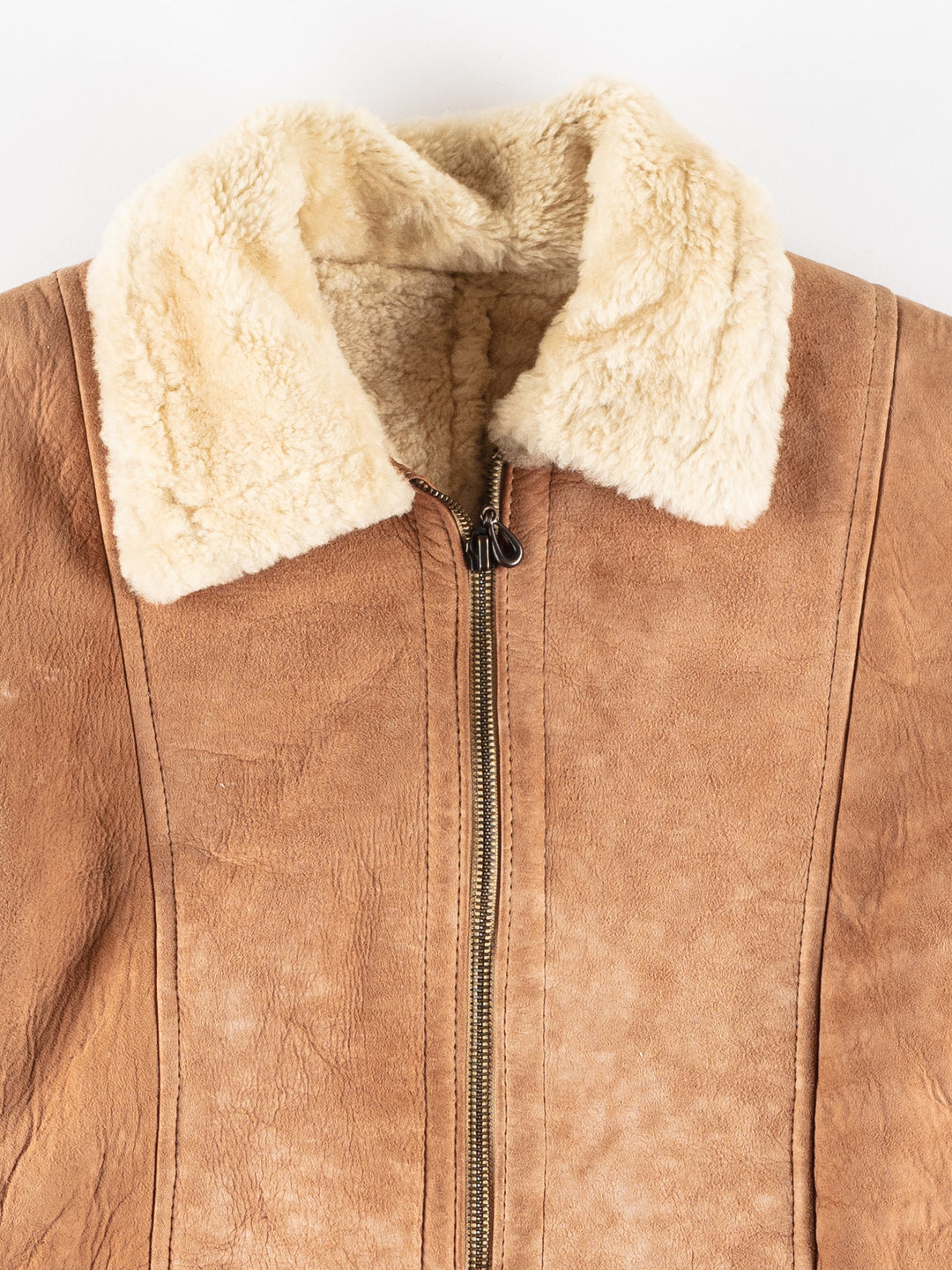 Vintage 70's Women Sheepskin Vest in BrownMN406