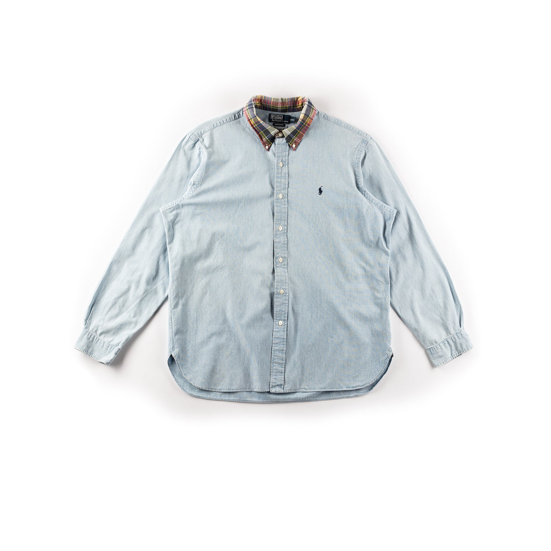 Vintage 2000. gadu vīriešu Ralph Lauren krekls zilā krāsā