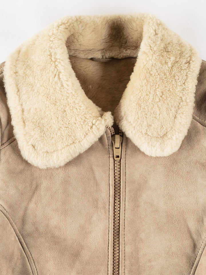 Vintage 70's Men Sheepskin Jacket in BeigeVN662