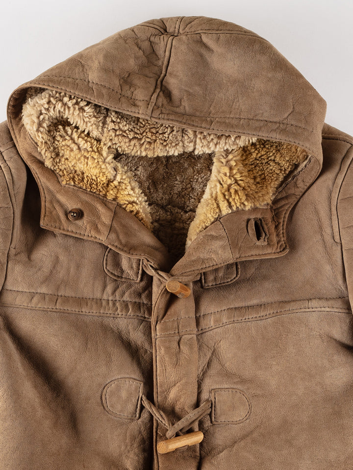 Vintage 70's Men Sheepskin Coat in BeigeVN551