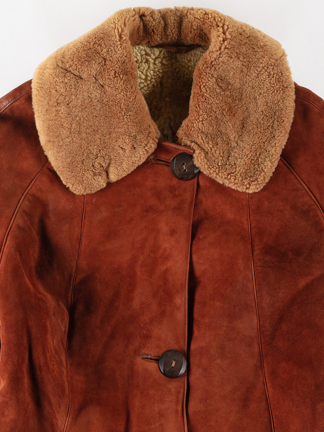 Vintage 70's Women Sheepskin Coat in BrownMN768