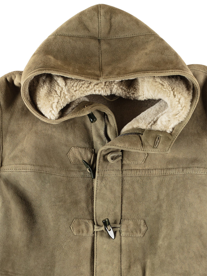 Vintage 80's Men Sheepskin Coat in GreenVN677