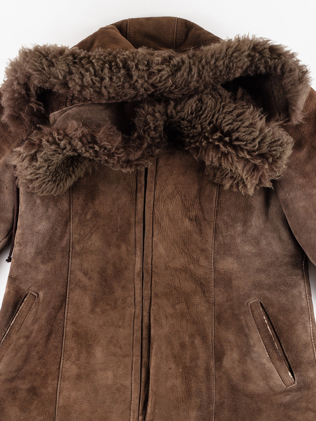Vintage 70's Women Sheepskin Coat in BrownMN410