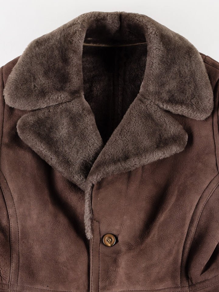 Vintage 80's Men Sheepskin Coat in VN711