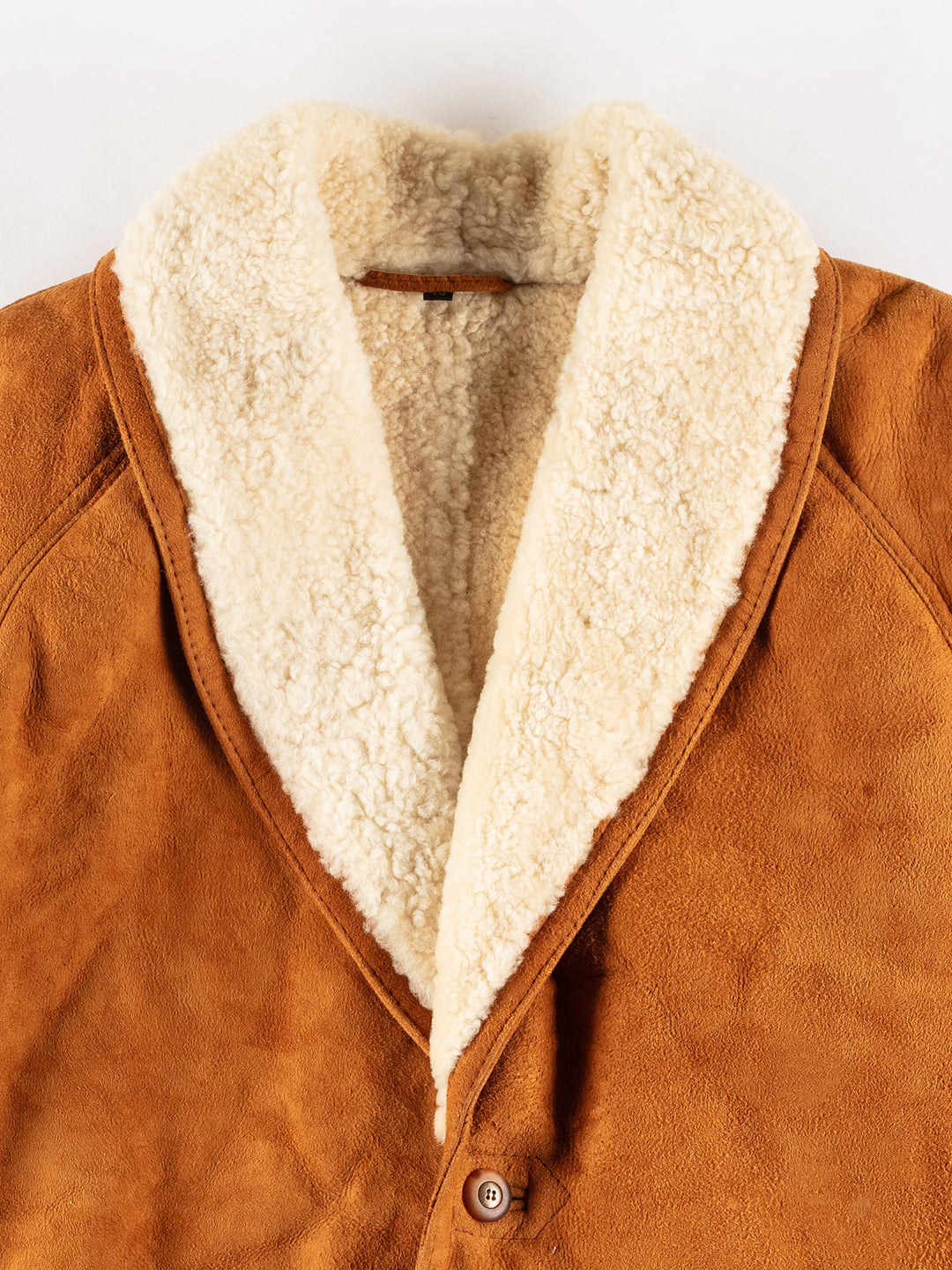 Vintage 80's Men Sheepskin Coat in BrownVN472