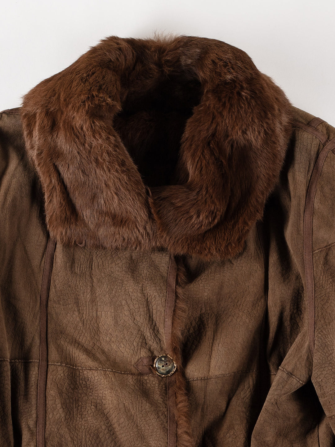 Vintage 00's Women Sheepskin Coat in BrownMN585