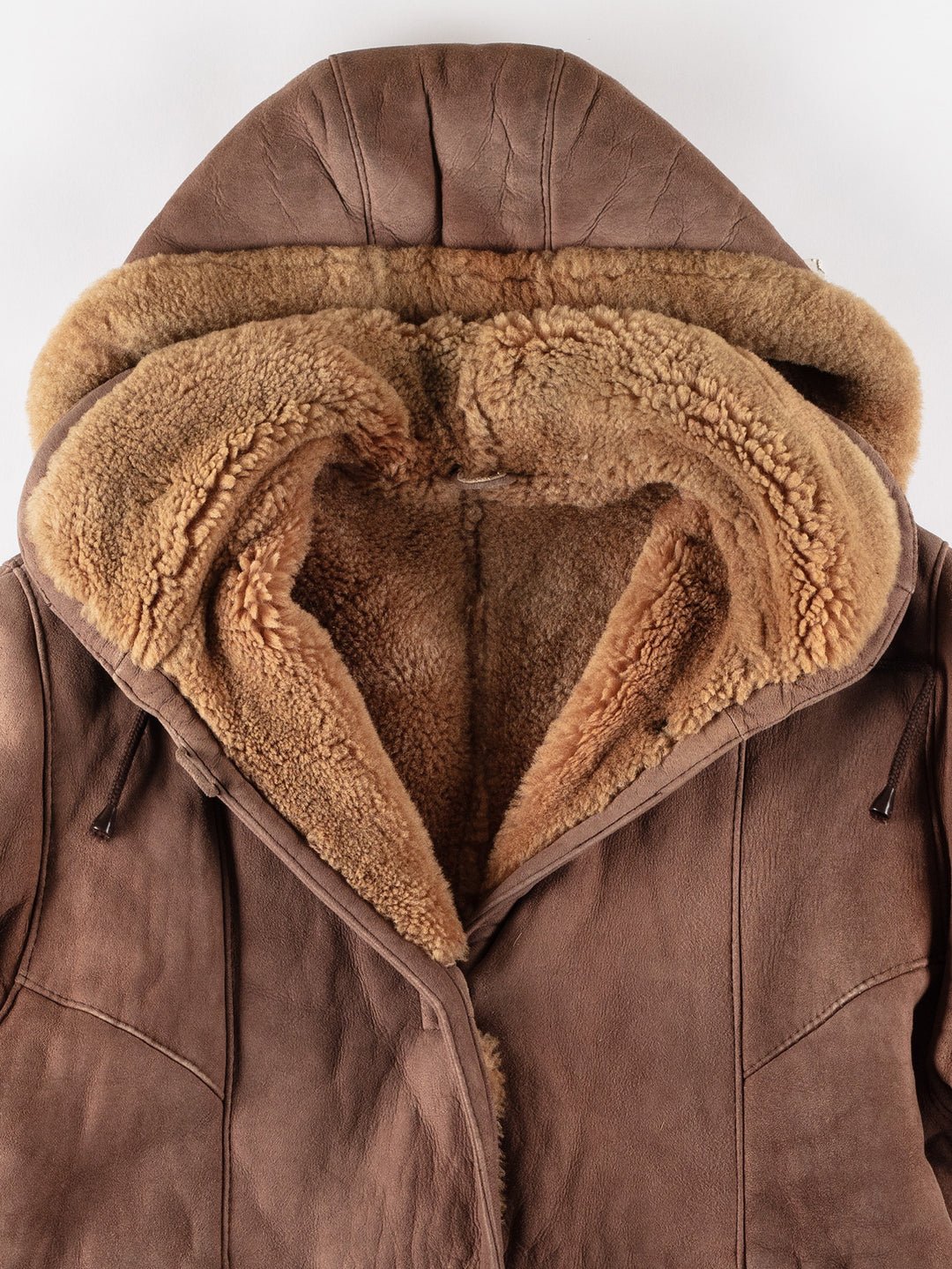 Vintage 70's Women Sheepskin Coat in BrownMN720