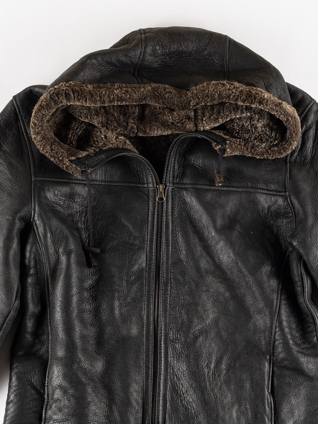 Vintage 80's Men Sheepskin Jacket in BlackVN463