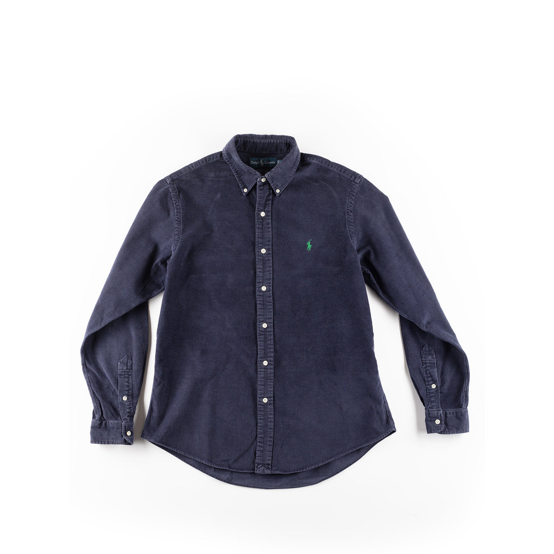 Vintage 2000. gadu vīriešu Ralph Lauren velveta krekls zilā krāsā