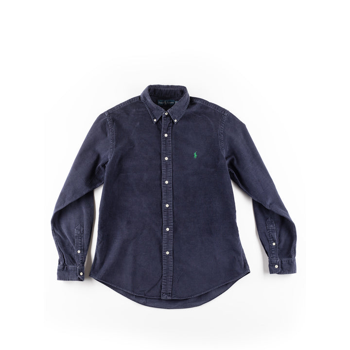 Vintage 2000. gadu vīriešu Ralph Lauren velveta krekls zilā krāsā