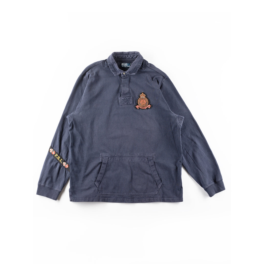 Vintage 2000. gadu vīriešu Ralph Lauren regbija krekls ar emblēmu