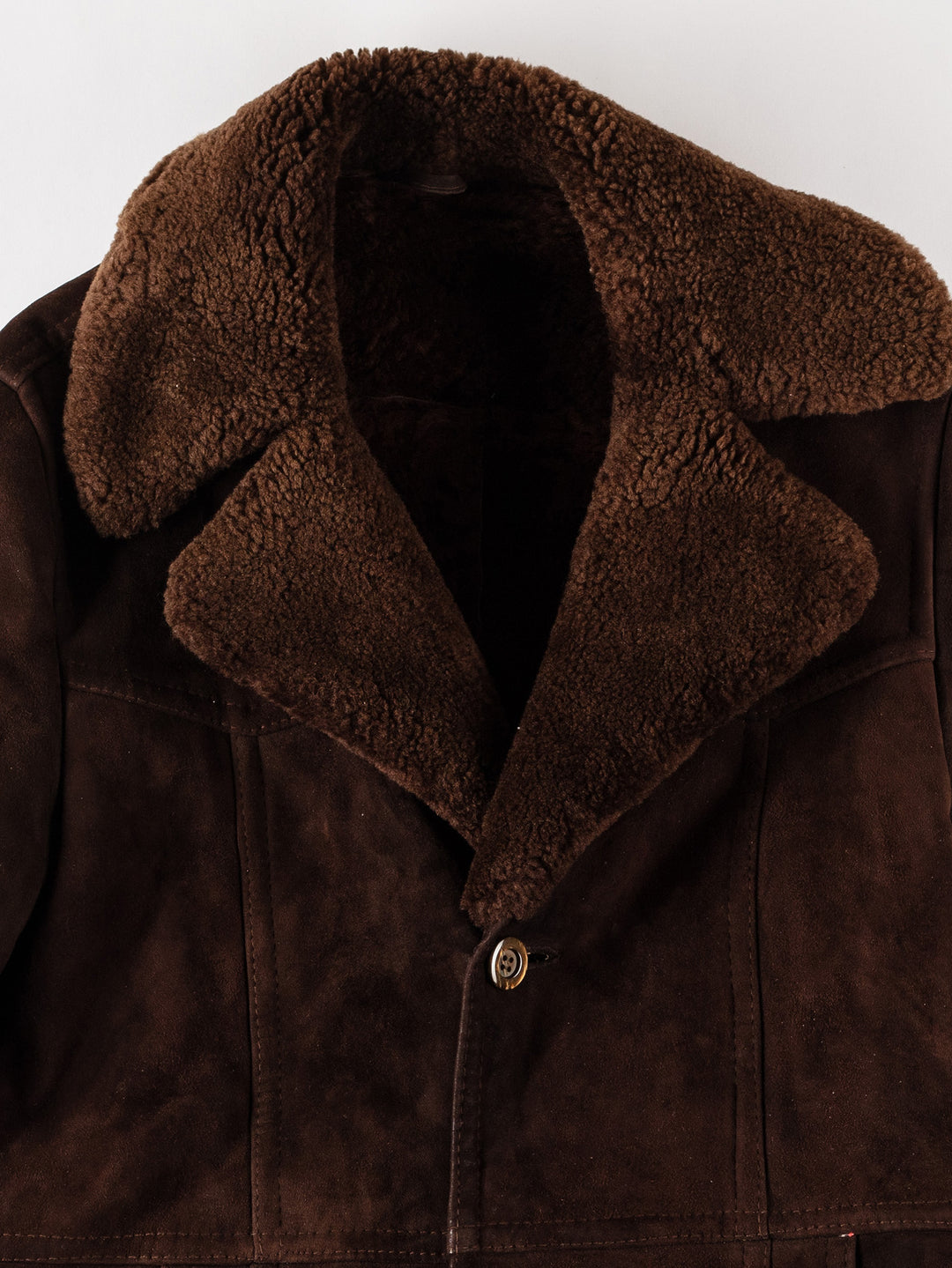 Vintage 70's Men Sheepskin Coat in BrownVN508