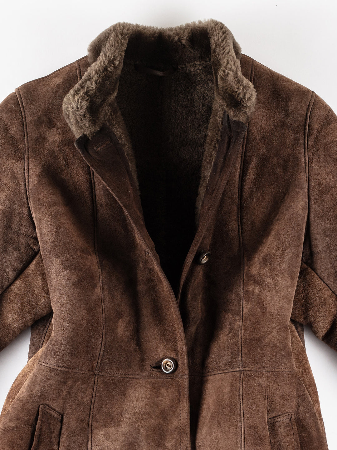Vintage 70's Women Sheepskin Coat in BrownMN291