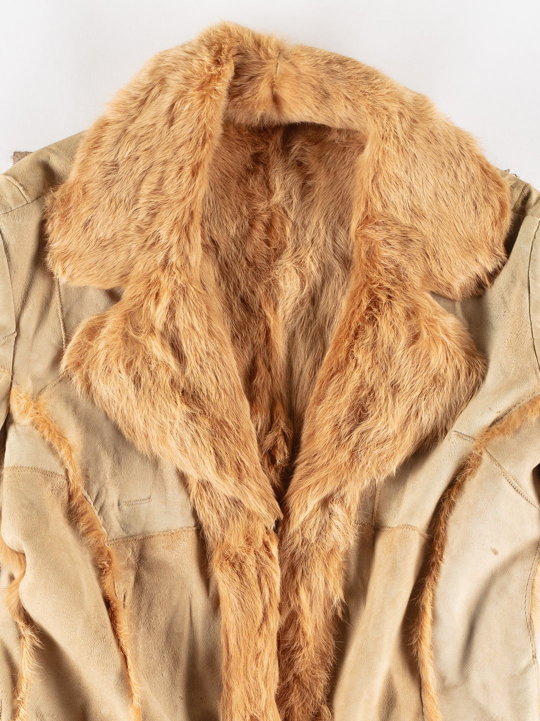 Vintage 70's Women Sheepskin Coat in BeigeMN756