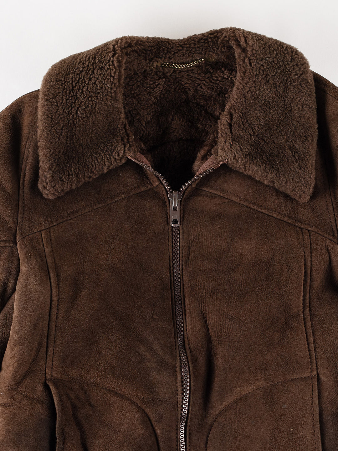 Vintage 70's Men Sheepskin Jacket in BrownVN652