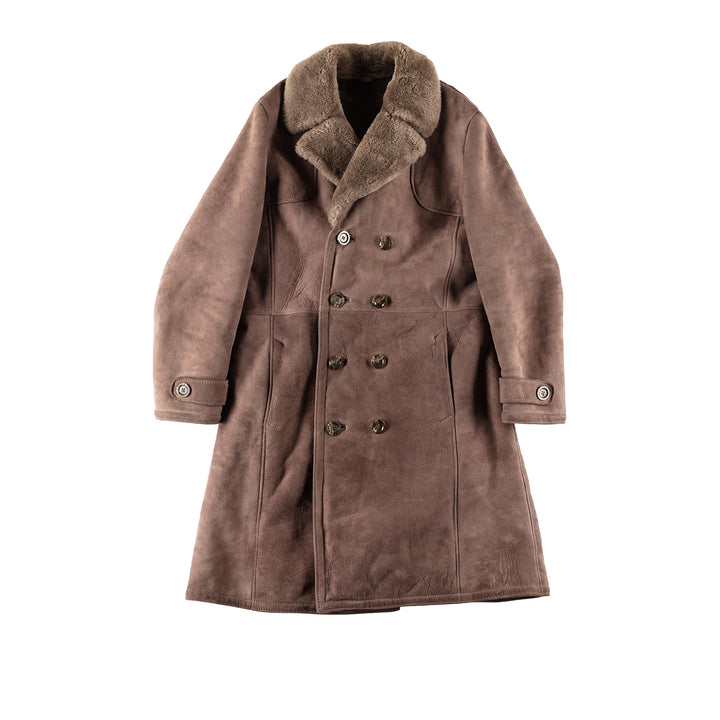 Vintage 70's Men Sheepskin Coat in BrownVN660