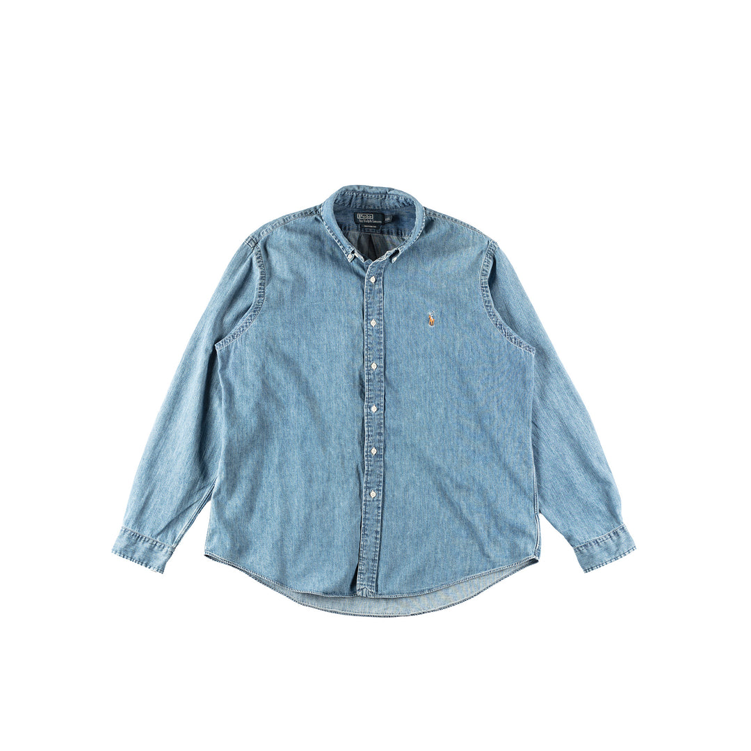 Vintage 90's Men Ralph Lauren Shirt in Blue