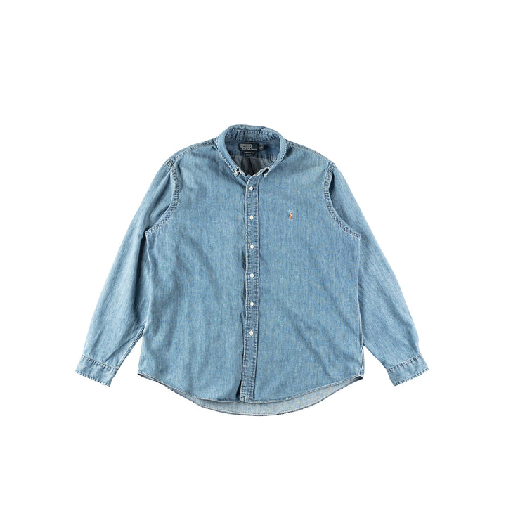 Vintage 90's Men Ralph Lauren Shirt in Blue