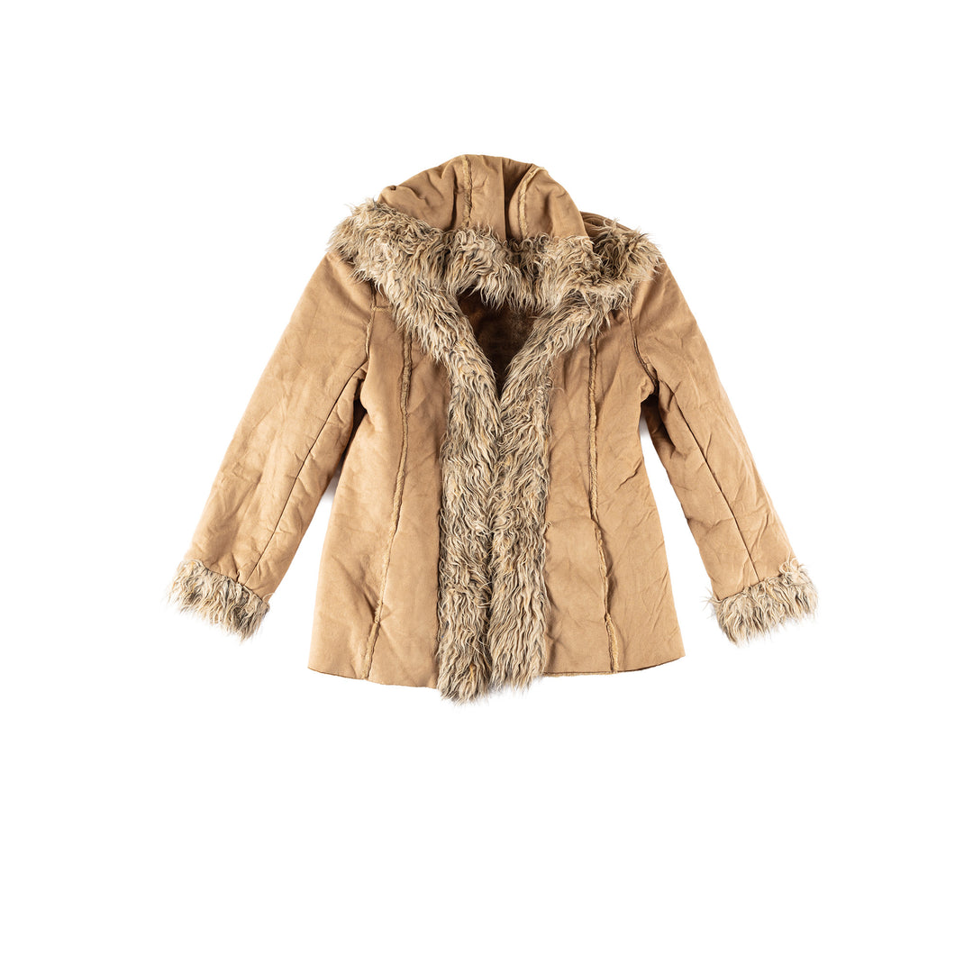 Vintage 70's Women Sheepskin Coat in BeigeMN655