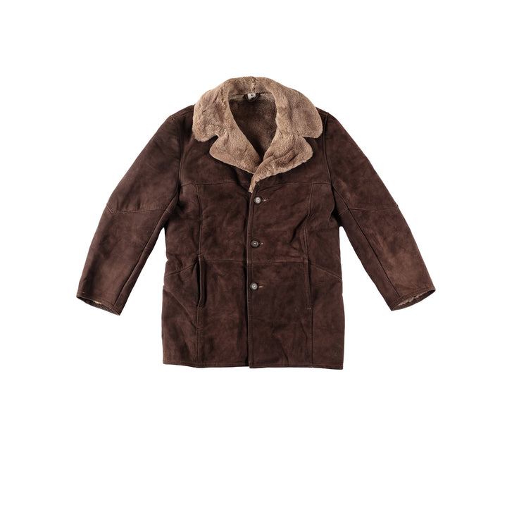 Vintage 70's Men Sheepskin Coat in BrownVN293
