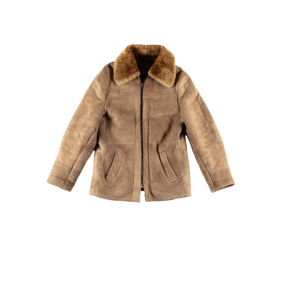 Vintage 70's Men Sheepskin Jacket in BeigeVN740