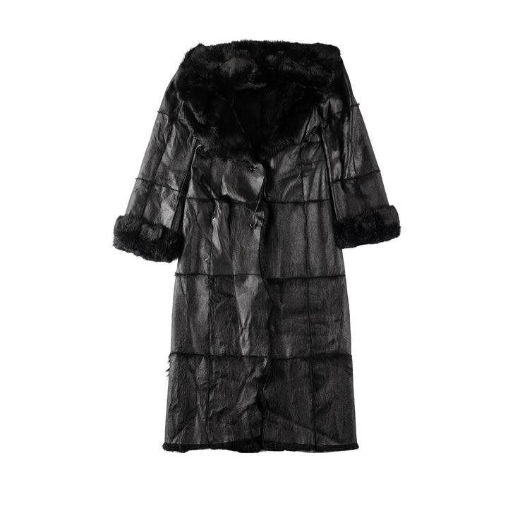 Vintage 70's Women Fur Coat in BlackMN342