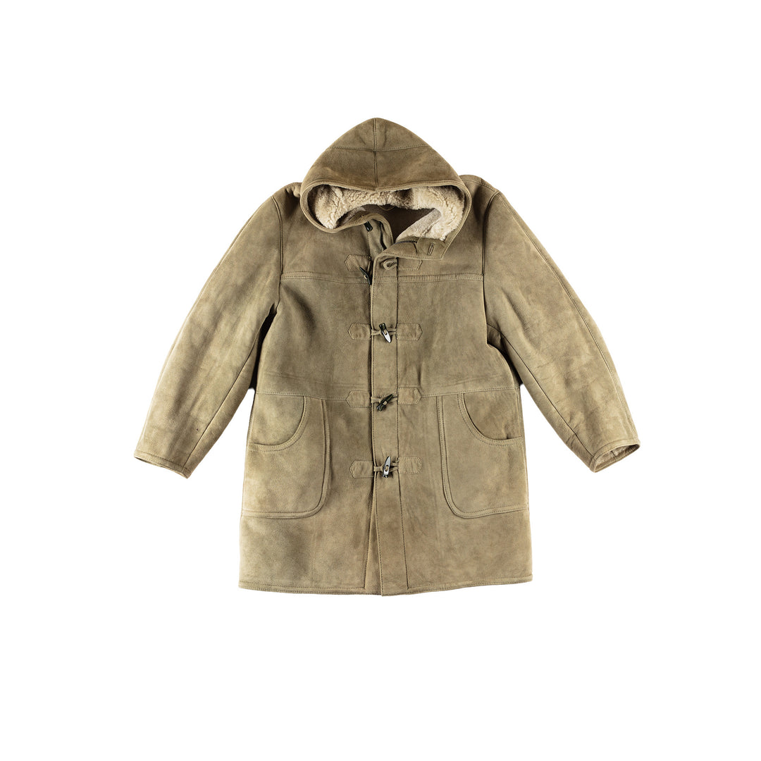 Vintage 80's Men Sheepskin Coat in GreenVN677