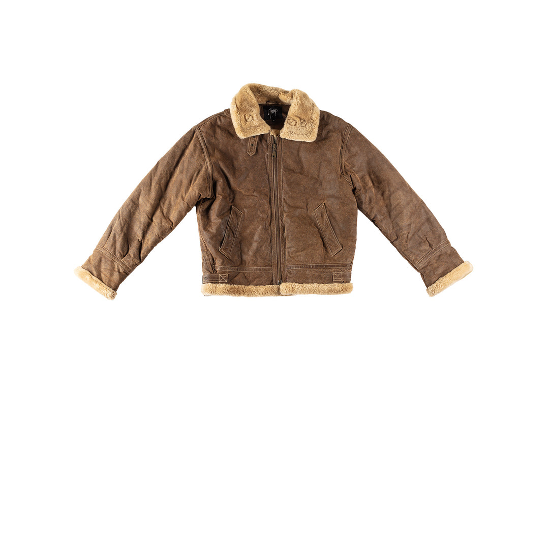Vintage 90's Men Sherpa Jacket in BrownVN356