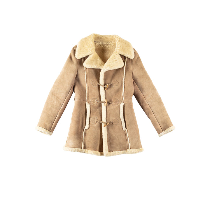 Vintage 70's Men Sheepskin Coat in BeigeVN314