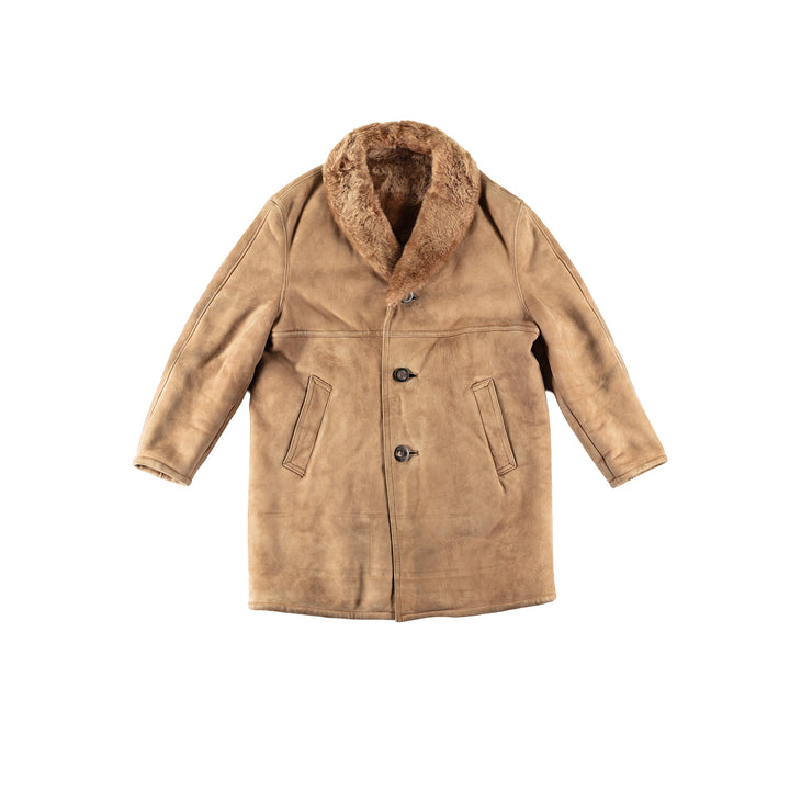 Vintage 70's Men Sheepskin Coat in BrownVN671