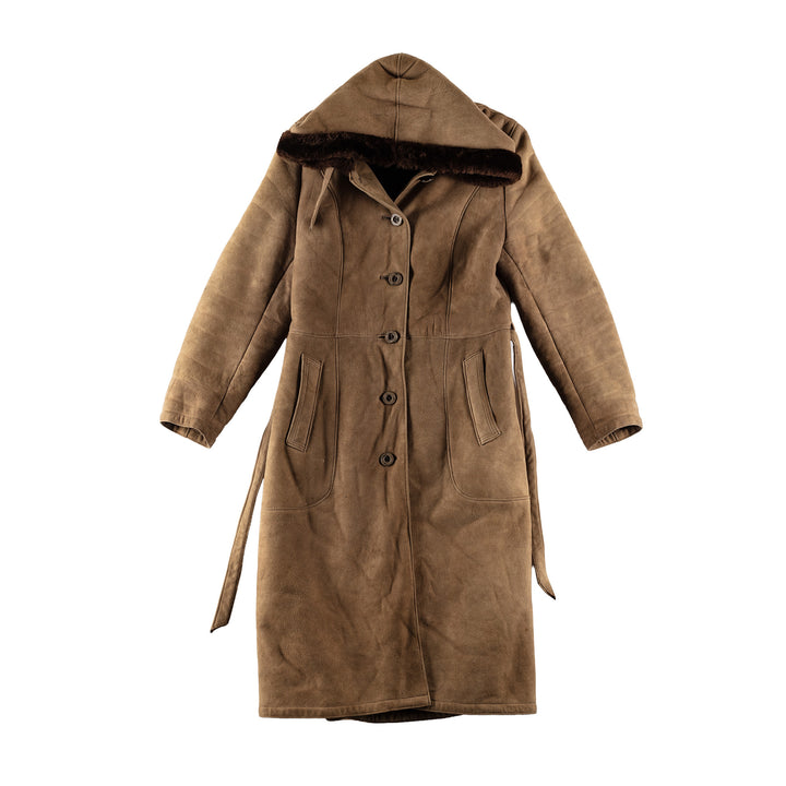 Vintage 70's Women Sheepskin Coat in BeigeMN685