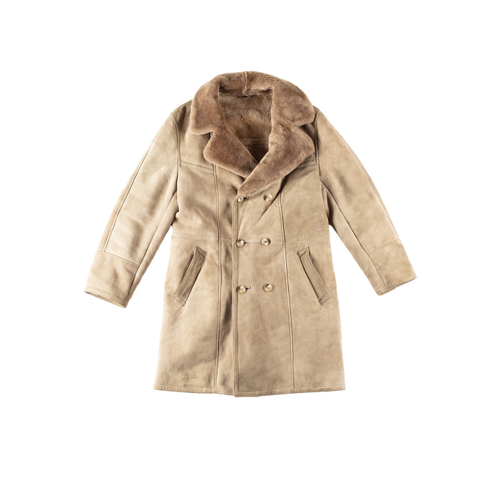 Vintage 70's Men Sheepskin Coat in BeigeVN308