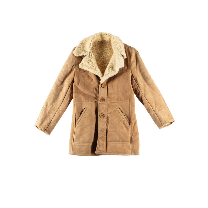 Vintage 70's Men Sheepskin Coat in BeigeVN625