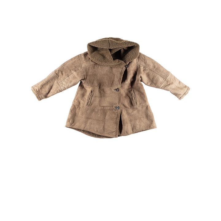 Vintage 80's Women Sheepskin Coat in BrownMN384